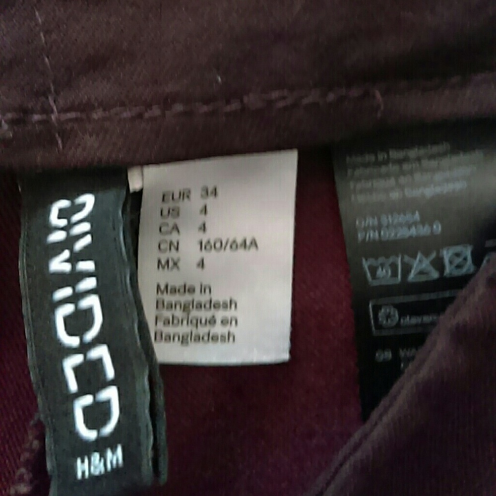skinny pants black & plum - Picture 4 of 7